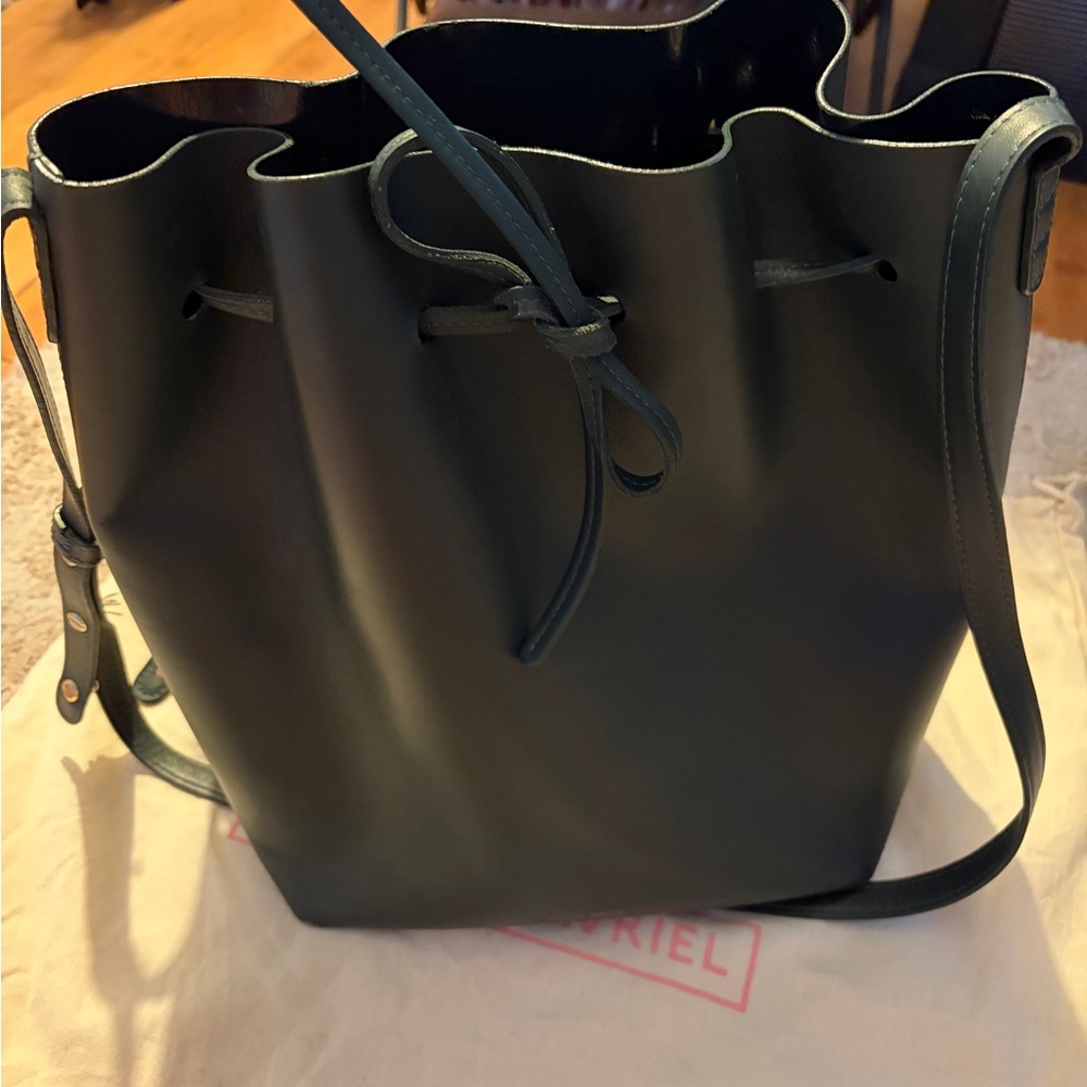 Mansur Gavriel Hunter Green Bucket Bag